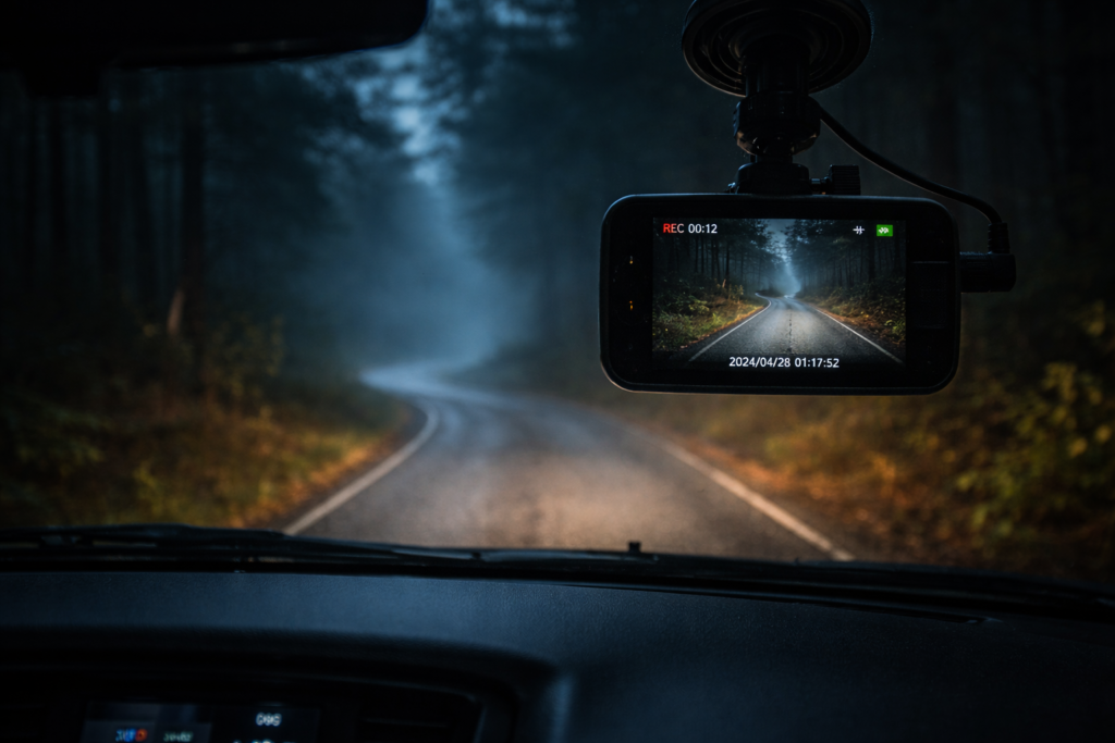 เรื่องผีกล้องติดรถยนต์ บรรยากาศในรถตอนขับกลางคืนบนถนนเปลี่ยว